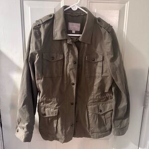 Banana Republic Olive Utility Jacket, women’s large
